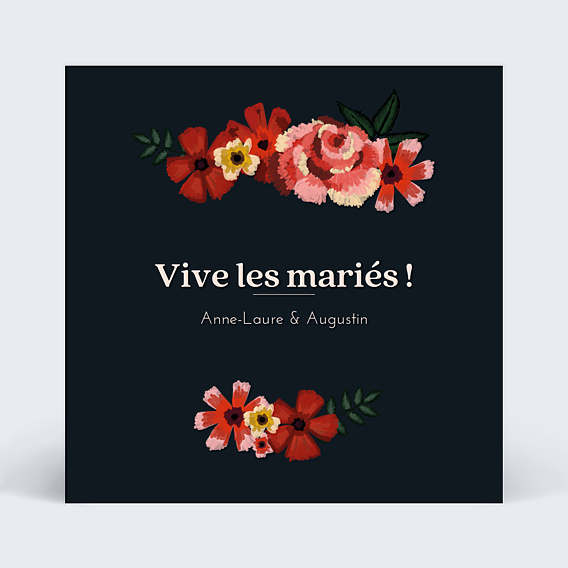 Félicitations Mariage Anémone Simple