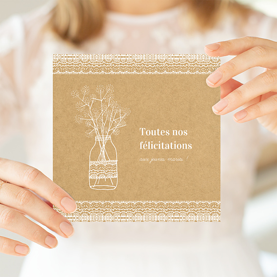 Carte félicitations mariage Fleurs des Champs Après 4