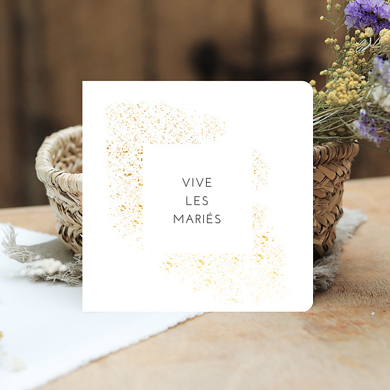 Carte félicitations mariage Poudre Ocre Après 4