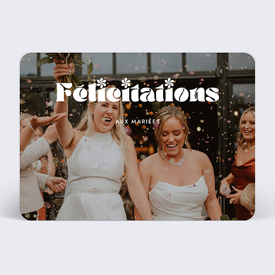 Félicitations Mariage Pleine Page