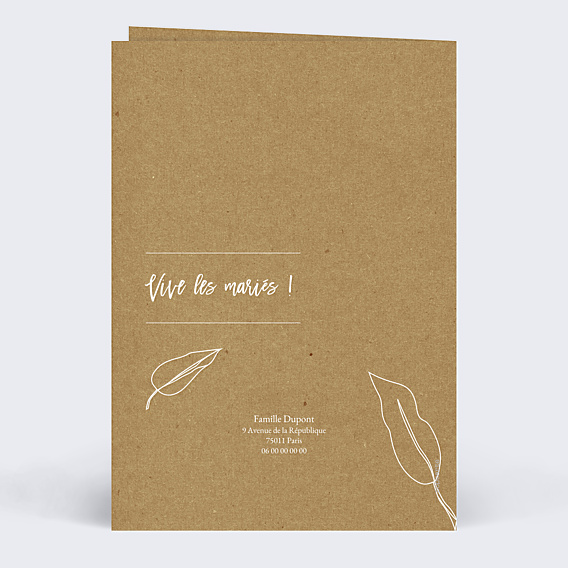 Félicitations Mariage Esquisse Bohème