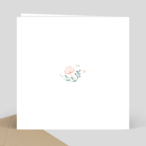 Carte félicitations mariage Couronne de Fleurs Verso