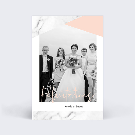 Félicitations Mariage Marbre