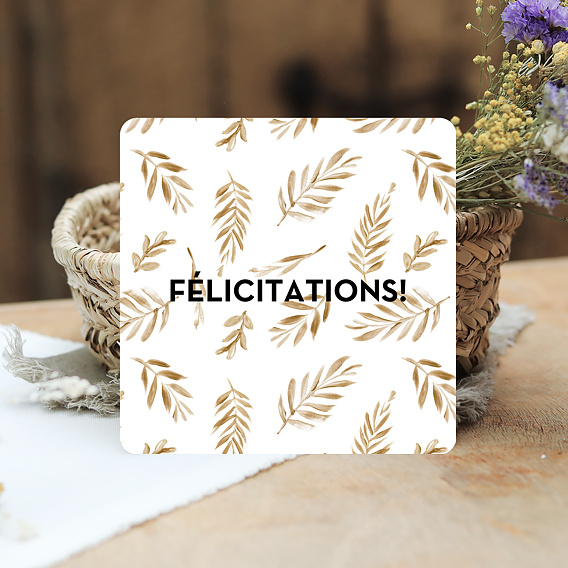 Carte félicitations mariage Golden Jungle Après 4