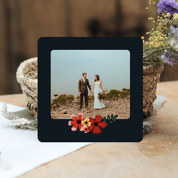 Carte félicitations mariage Anémone Photo Après 4