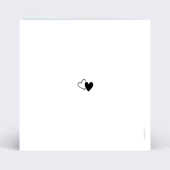 Carte félicitations mariage Pêle-Mêle Coeur Verso