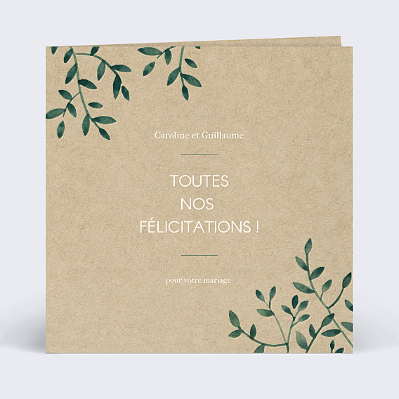 Félicitations Mariage Ombrage