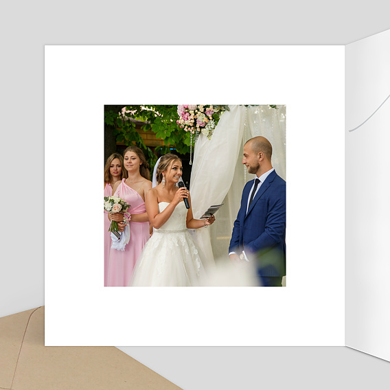 Carte félicitations mariage Lettres Chic Intérieur Gauche