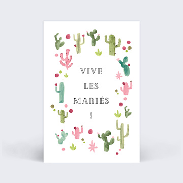 Félicitations mariage Cactus