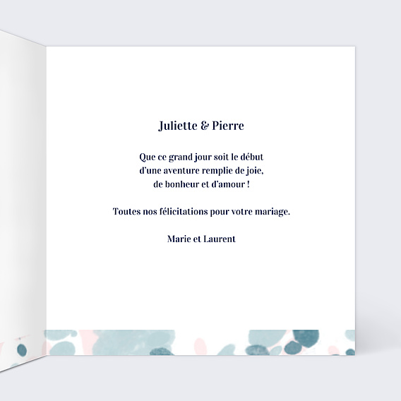 Félicitations Mariage Douceur Estivale