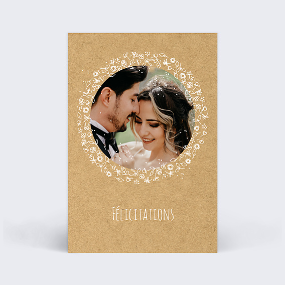 Félicitations Mariage Fleurs de Printemps Photo