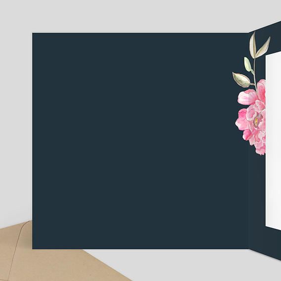 Carte félicitations mariage Dark Peony Intérieur Gauche