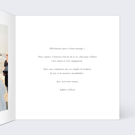 Félicitations Mariage Affection minimaliste