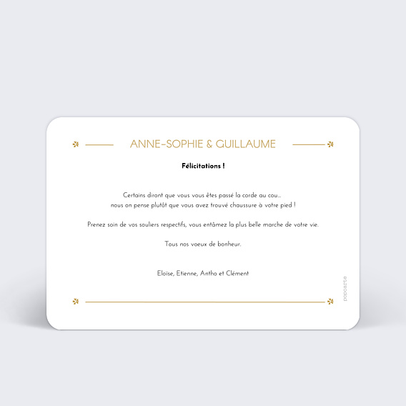 Félicitations Mariage Losange Fleuri