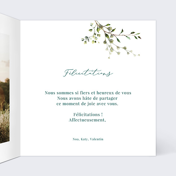 Félicitations Mariage Herbarium Mariage