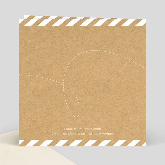 Carte félicitations mariage Ensemble en Vadrouille Verso