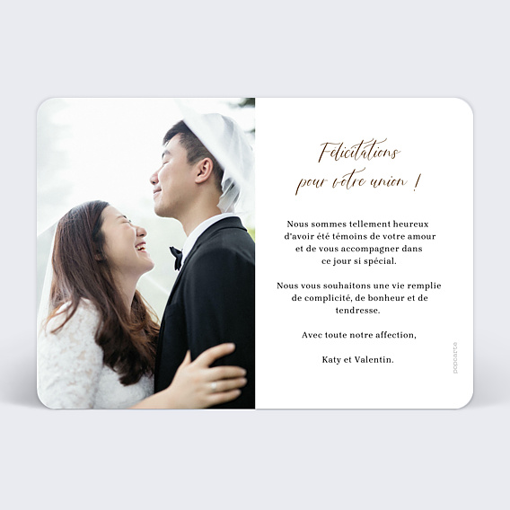 Félicitations Mariage Manuscrite