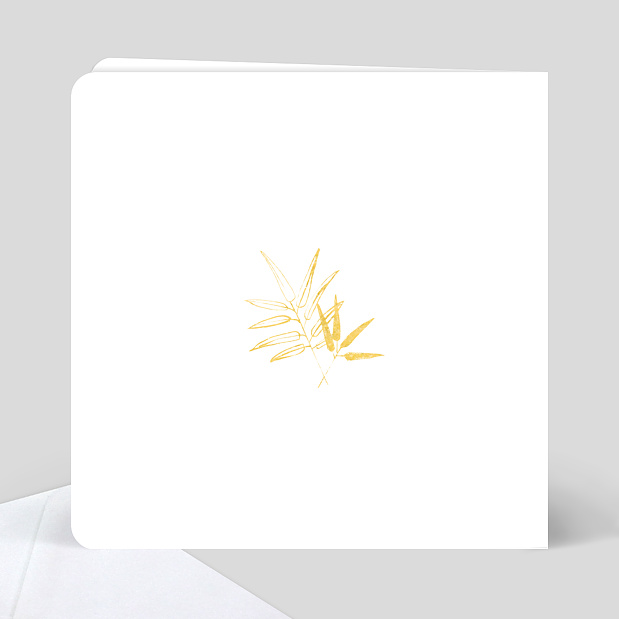 Félicitations Mariage Feuilles d'Or Verso