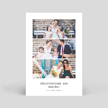 Félicitations mariage Polaroid Simple III