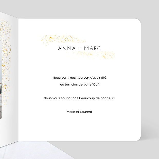 Félicitations mariage Poudre Ocre Intérieur Droit
