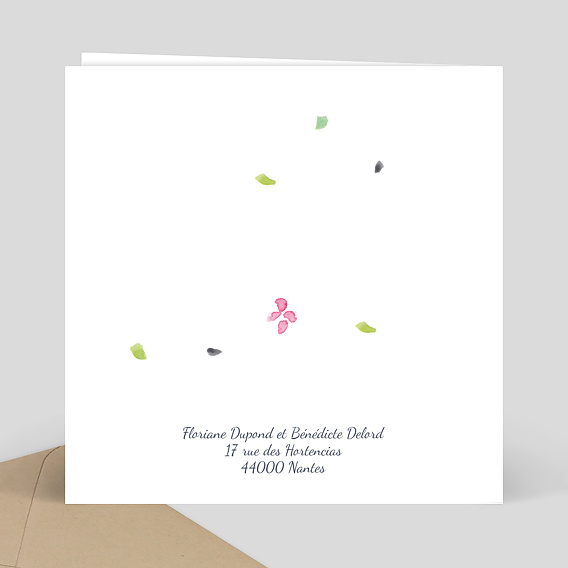 Carte félicitations mariage Couronne Aquarelle Verso