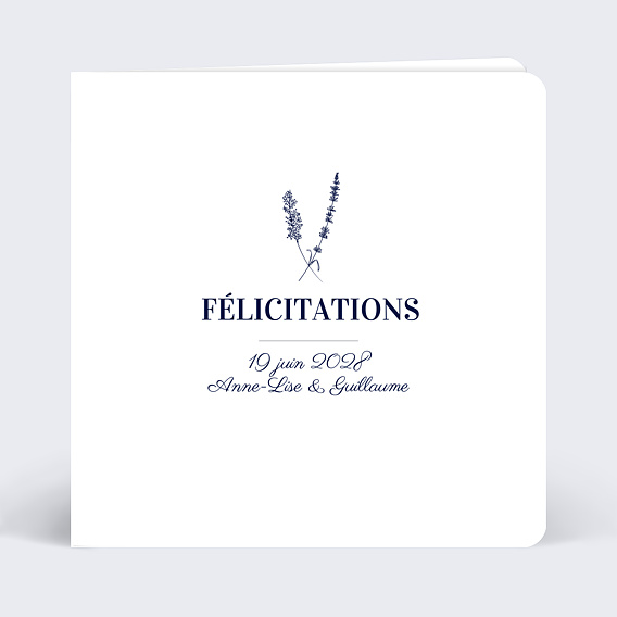 Félicitations mariage Jolie Lavande