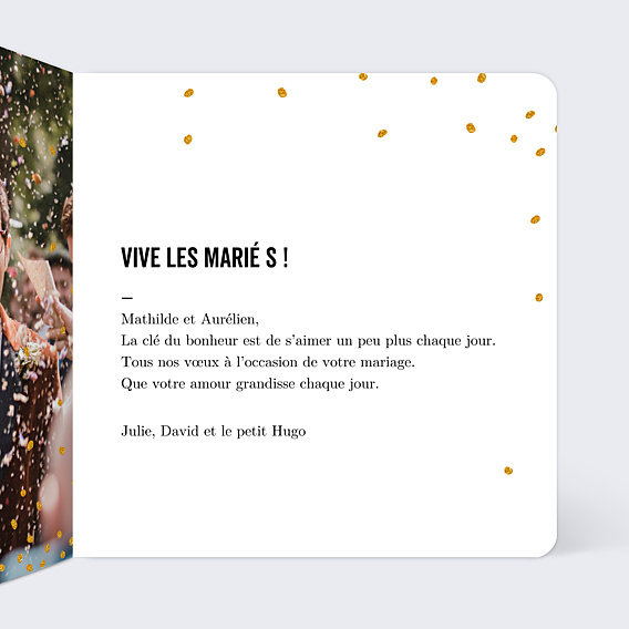 Félicitations Mariage Poussière d'Étoiles