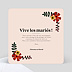 Carte félicitations mariage Anémone Photo Verso
