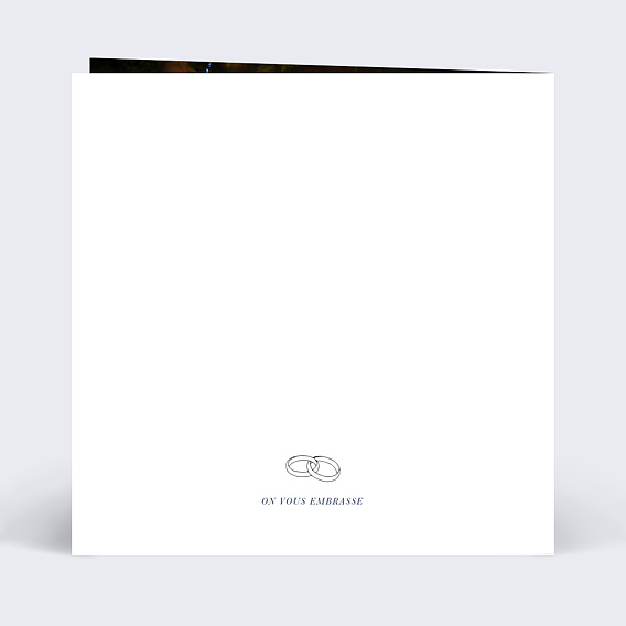 Carte félicitations mariage Couronne Végétale Verso