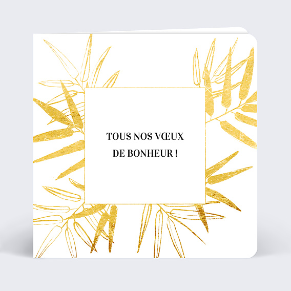 Félicitations Mariage Feuilles d'Or