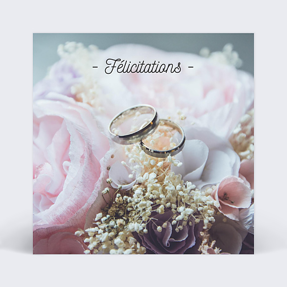 Félicitations Mariage Tirets Noirs Alliance