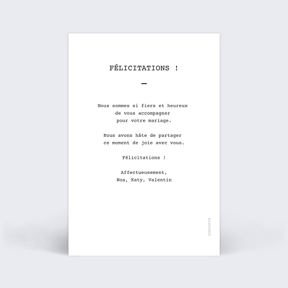Félicitations Mariage Polaroïd Simple