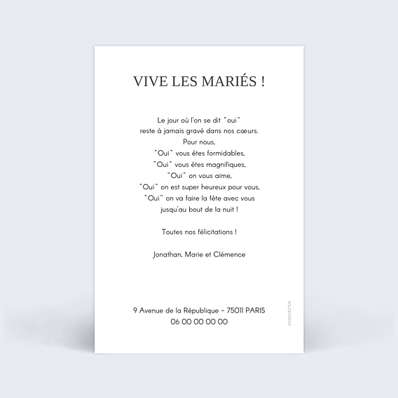 Félicitations Mariage Felicitations Typo