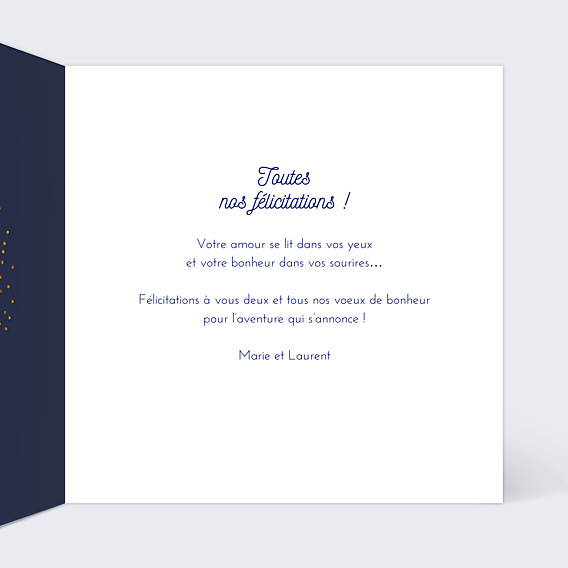 Félicitations Mariage Bulles Ocre