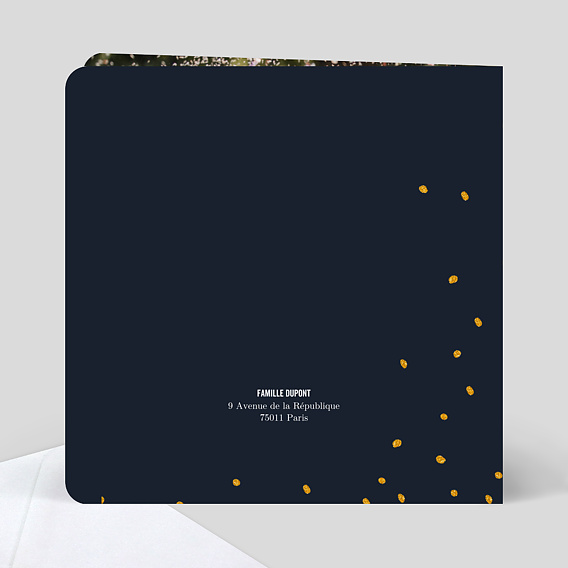 Carte félicitations mariage Poussière d'Étoiles Verso