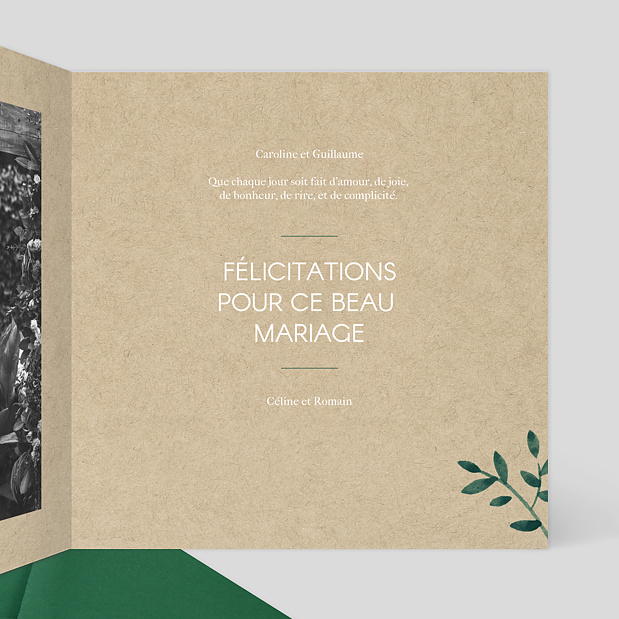 Félicitations Mariage Ombrage Intérieur Droit