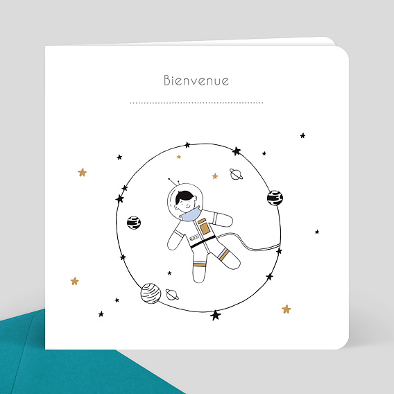 Carte félicitations naissance Petit Astronaute