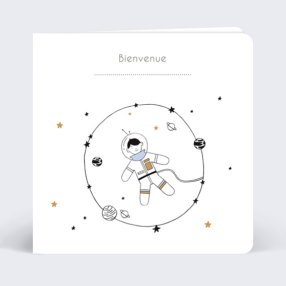 Carte félicitations naissance Petit Astronaute