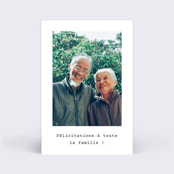 Carte de Félicitations Naissance Polaroid Simple