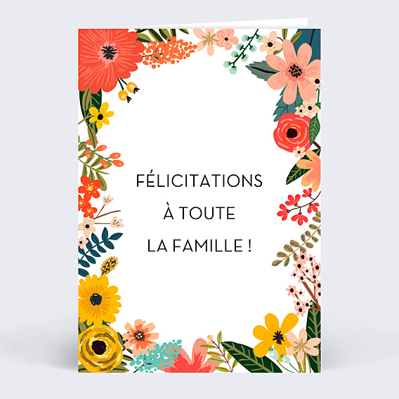 Félicitations Naissance Bouquet Printanier
