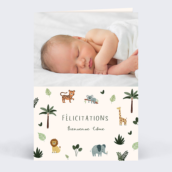 Félicitations Naissance Petite Jungle