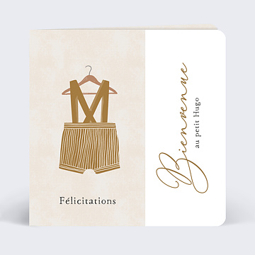 Félicitations Naissance Petits Vêtements Garçon