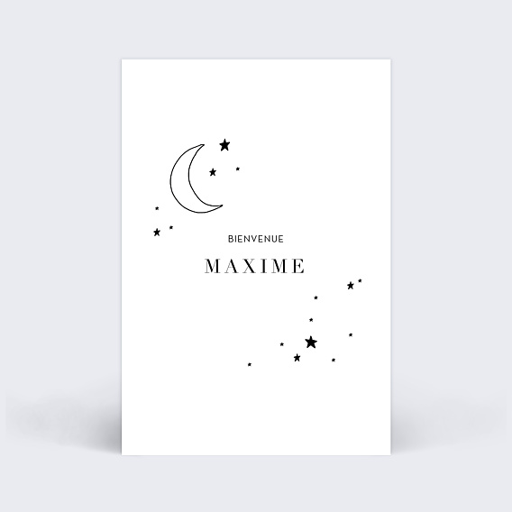 Carte félicitation naissance Constellation Recto
