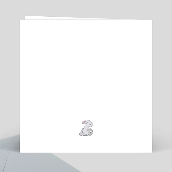 Carte félicitation naissance Petits Lapins Verso