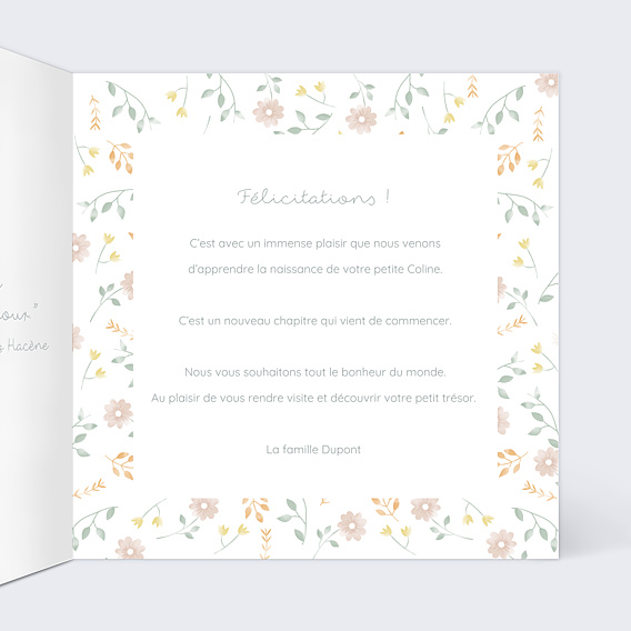 Félicitations Naissance Carolina