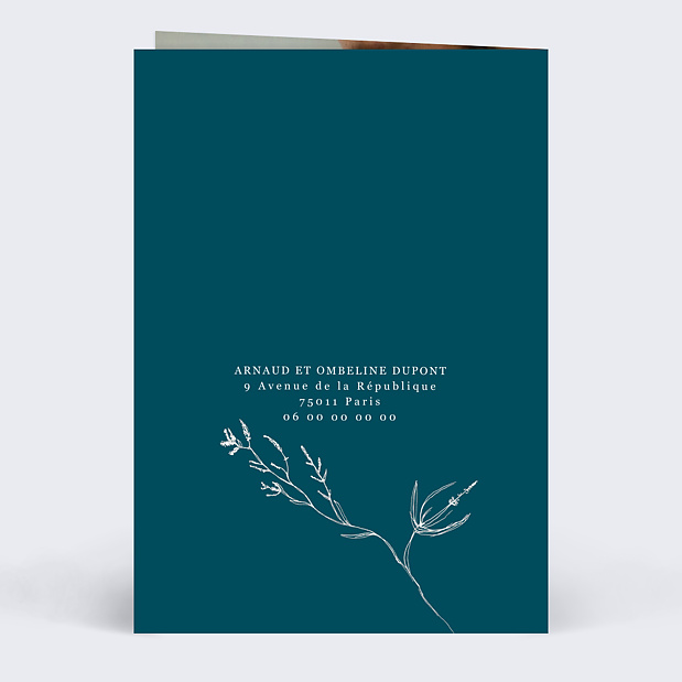 Carte de Félicitations Naissance Idylle Verso