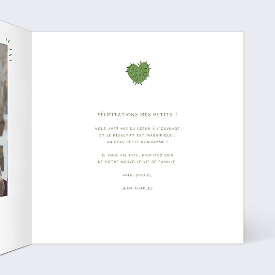 Félicitations Naissance Famille Cactus