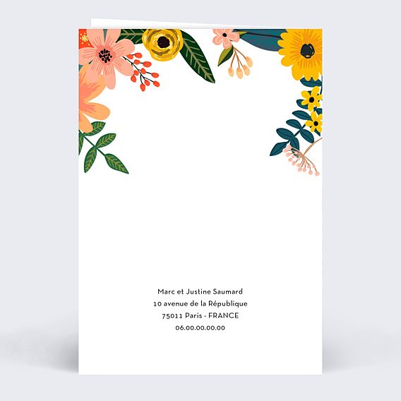 Félicitations Naissance Bouquet Printanier