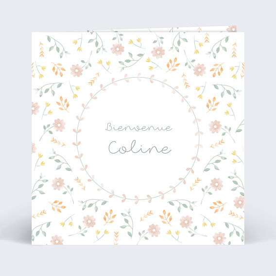 Carte félicitation naissance Carolina Recto