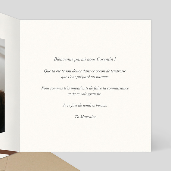 Carte félicitation naissance Amazonie Intérieur Droit